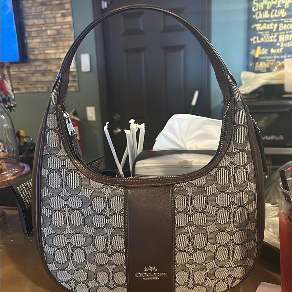 Coach Signature Brown Shoulder Bag